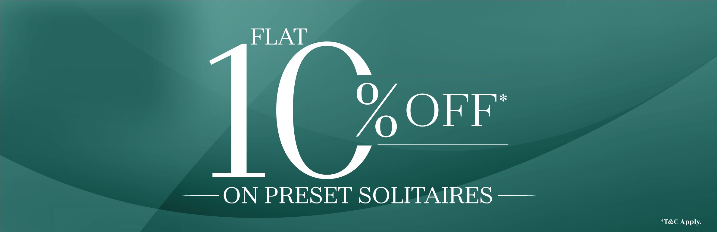 Flat 10% off on Preset Solitaires