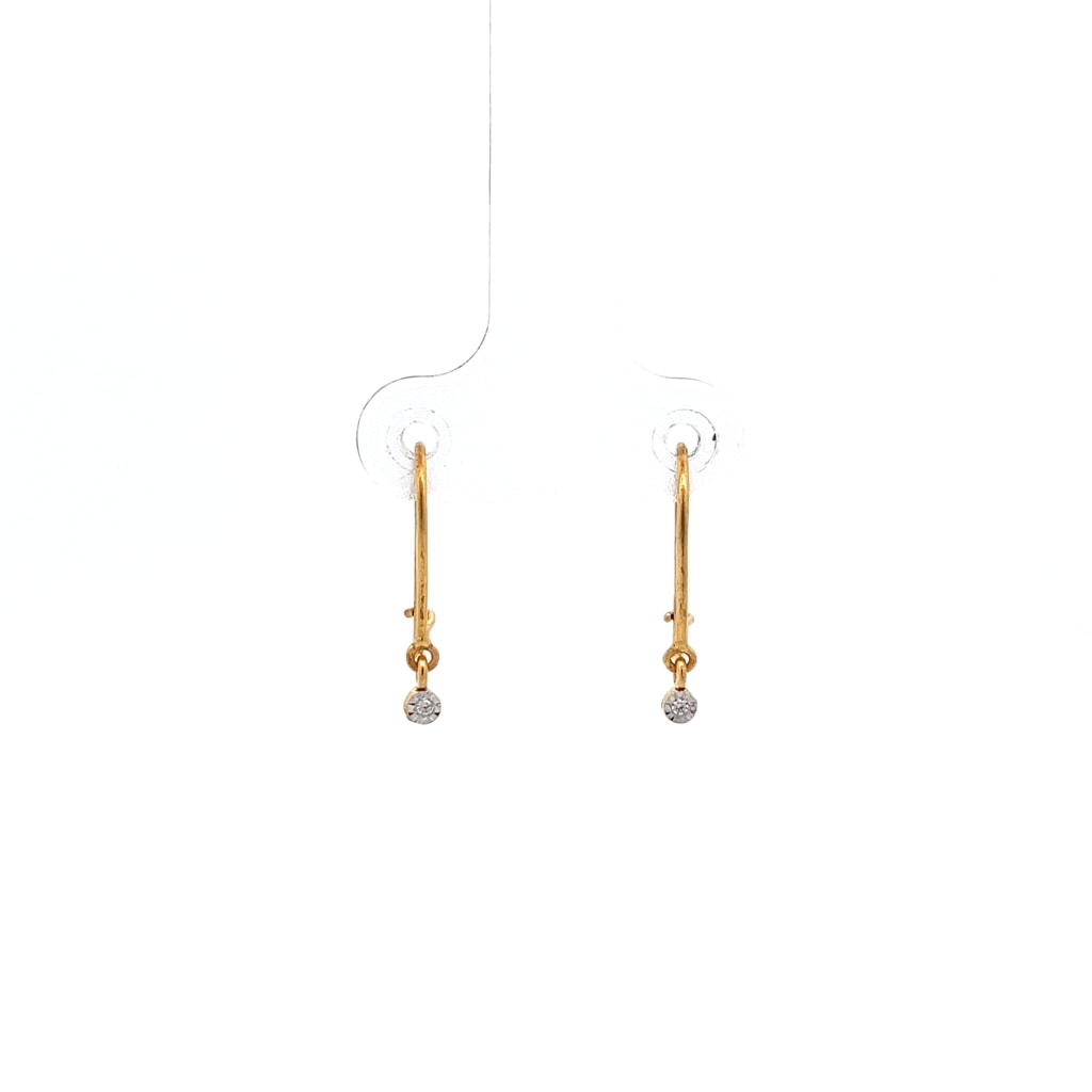 The Dangle Diamond Kids Hoop Earrings