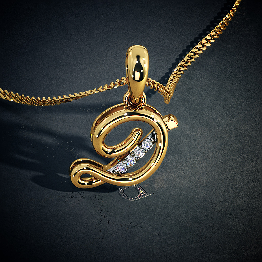 The Liham D Pendant | BlueStone.com
