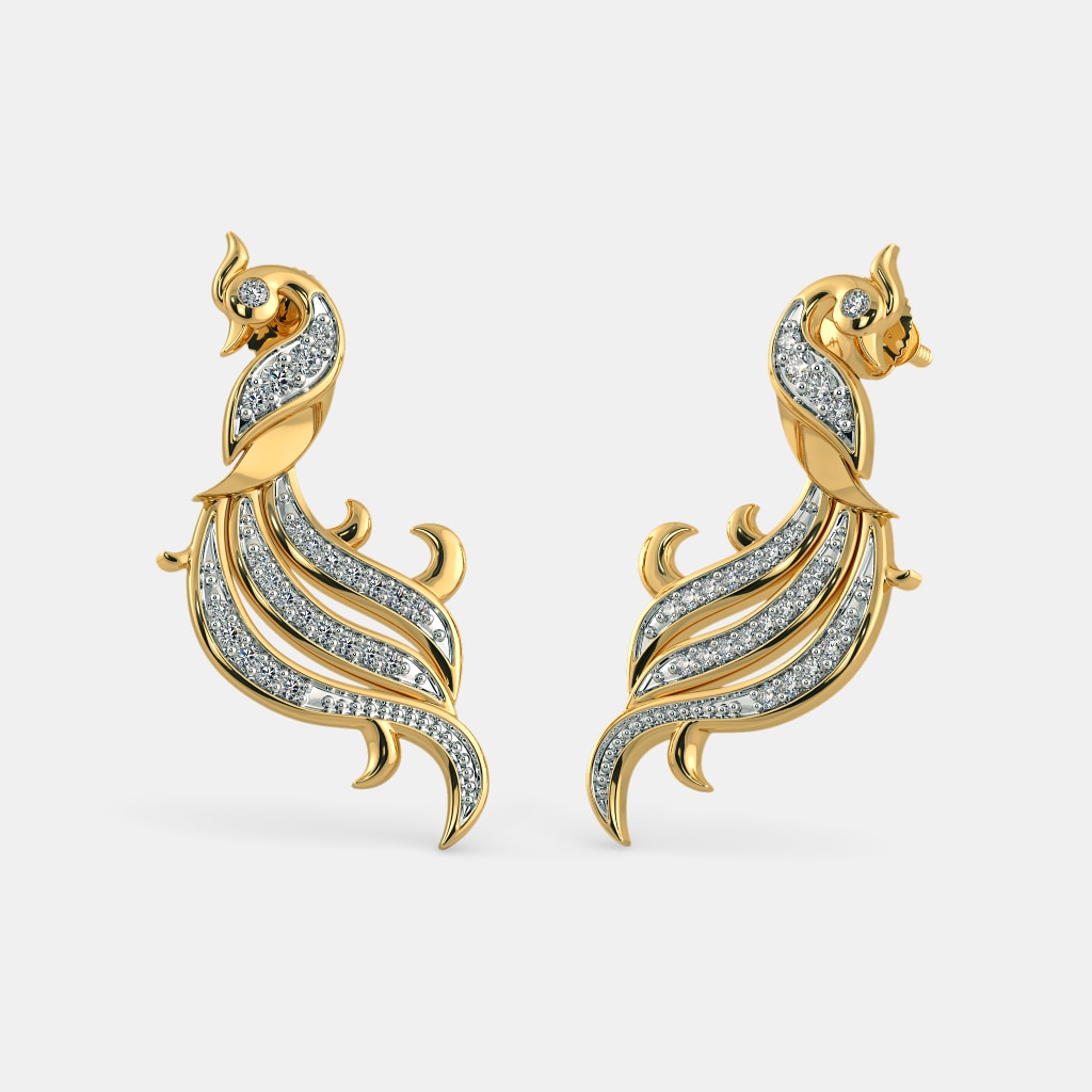 The Twirling Feather Earrings