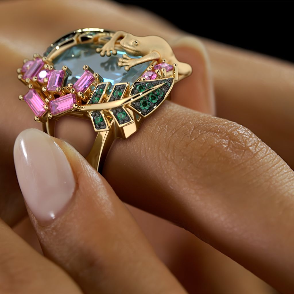 Blue stone on ring clearance