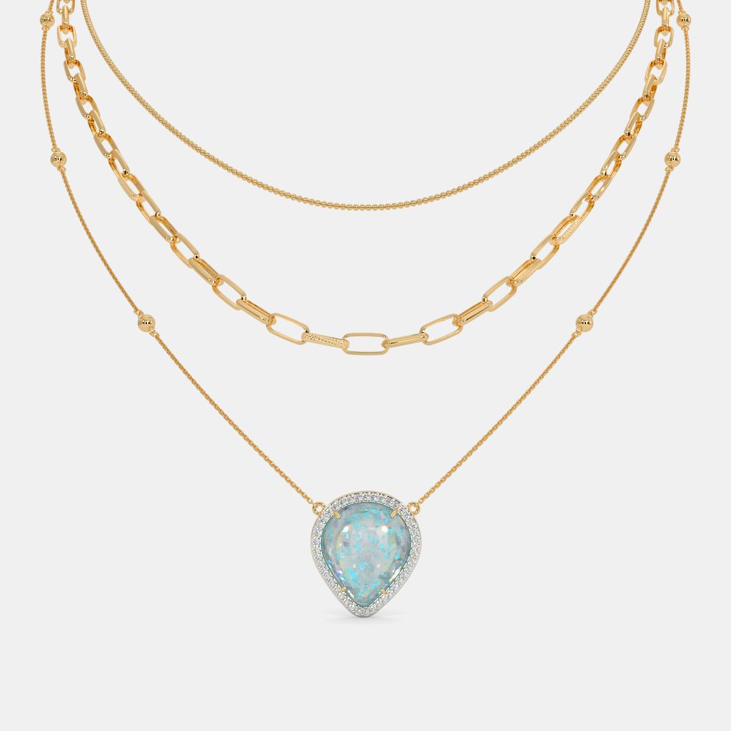 Layered gemstone necklace store
