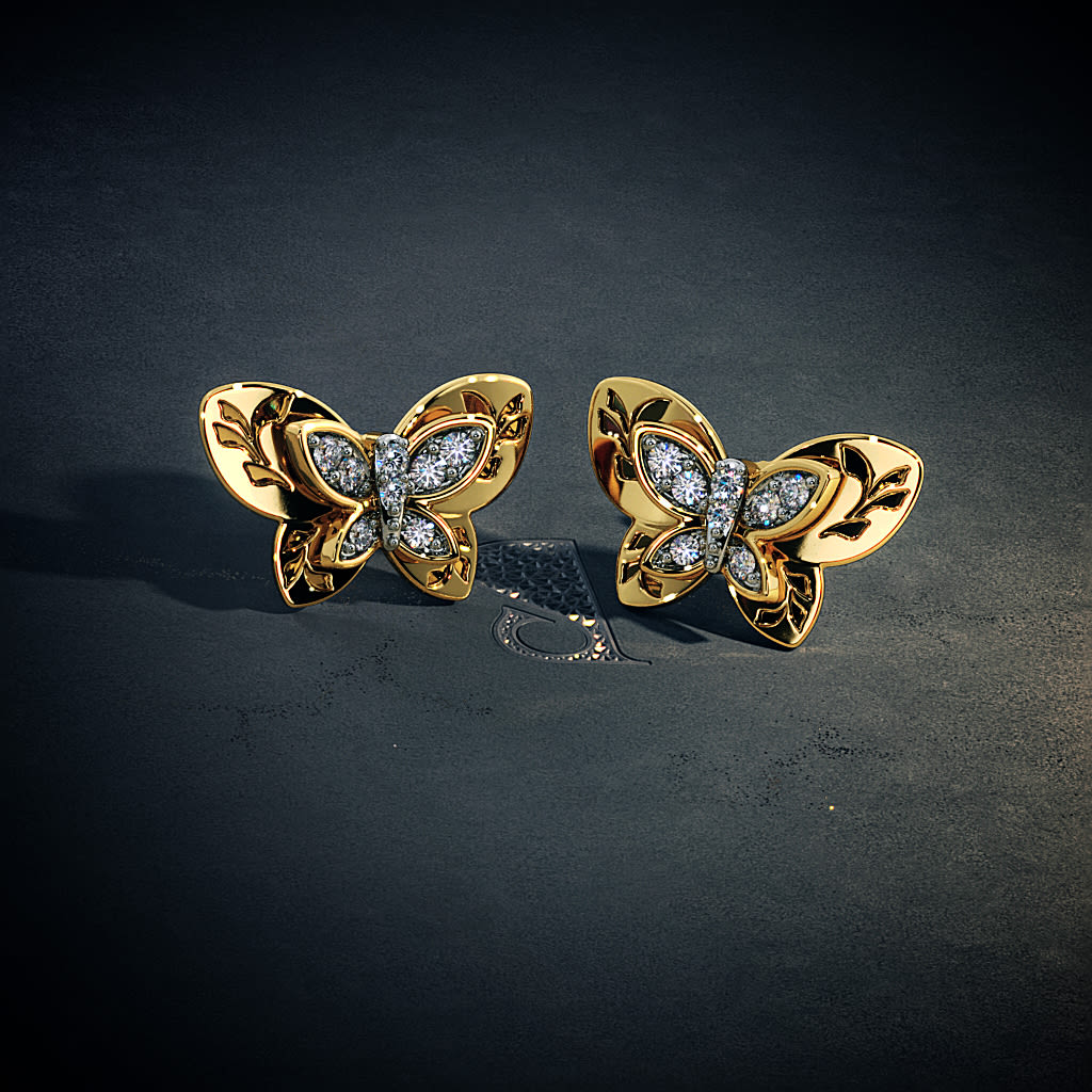 Fashion Lovely Butterfly Stud Earrings for Women Black Stainless Steel Dove  Rabbit Cat Earings Animal Ear Piercing Jewelry Mini