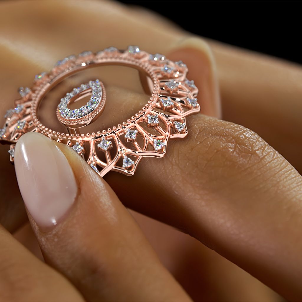 Rose petal engagement ring 2025
