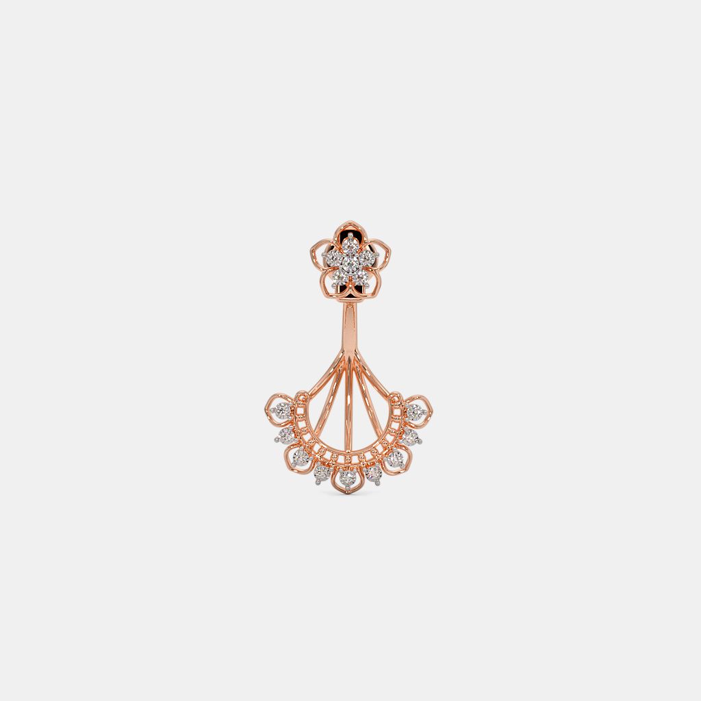 The Miracle Petal Front Back Earrings BlueStone