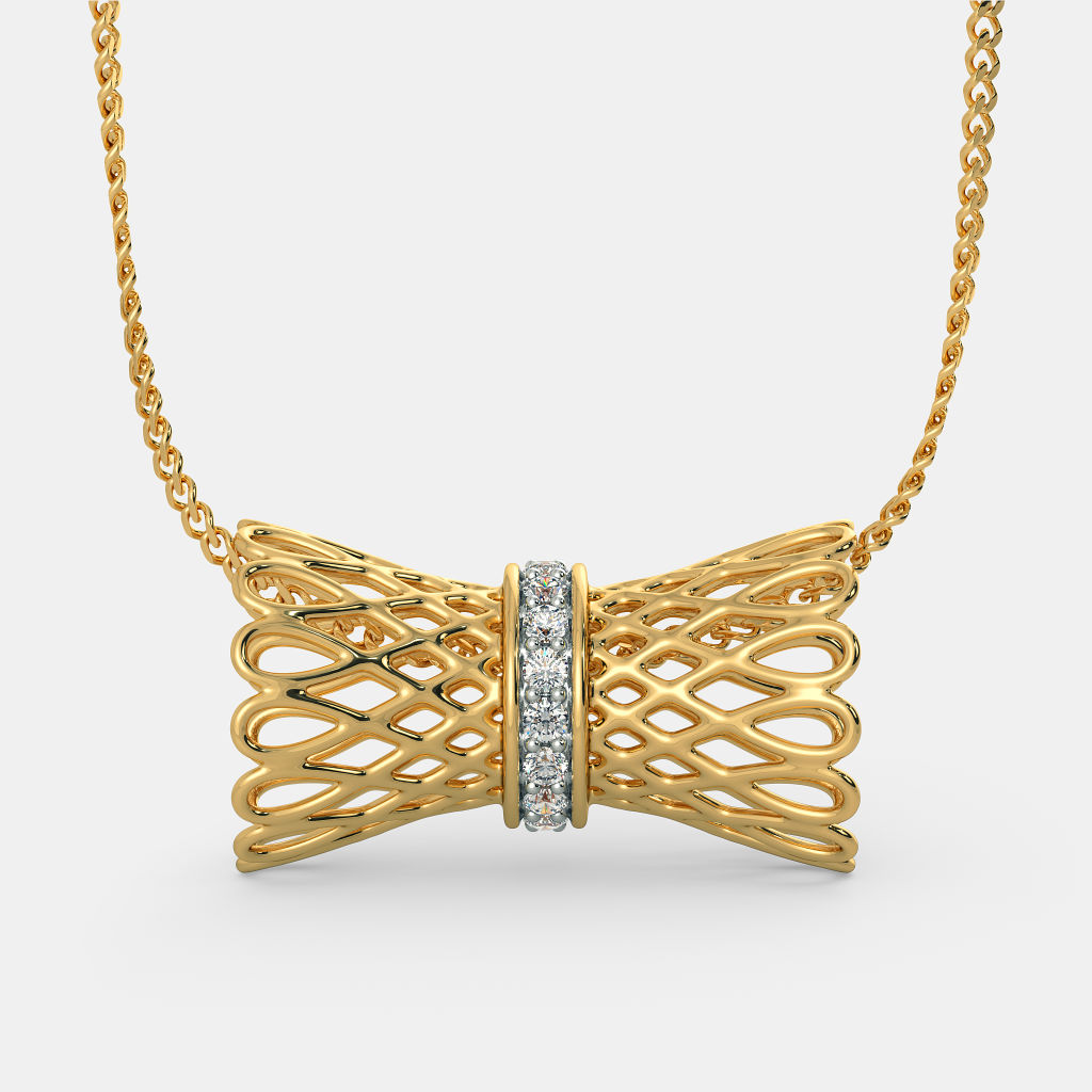 Gold damru pendant store
