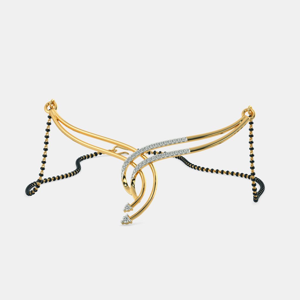 Blue stone mangalsutra hot sale pendant