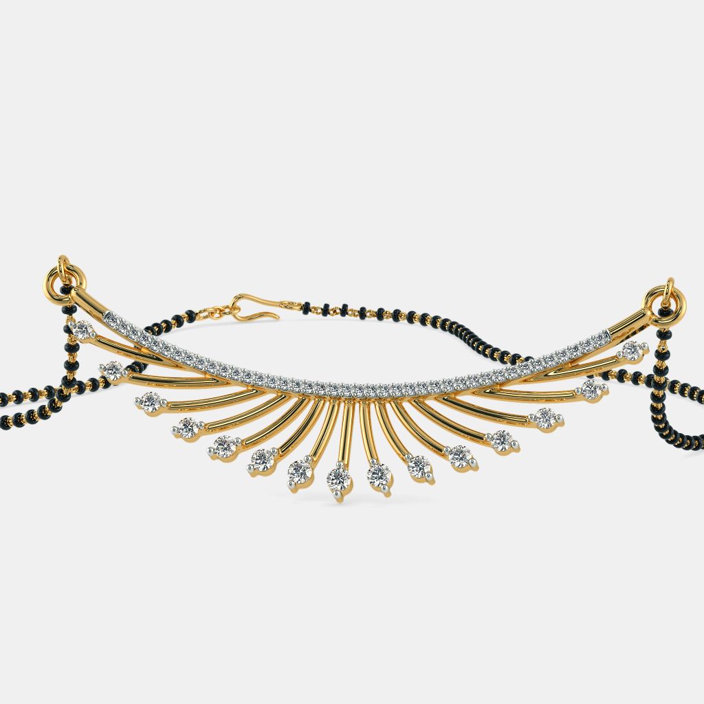 Bluestone diamond mangalsutra top