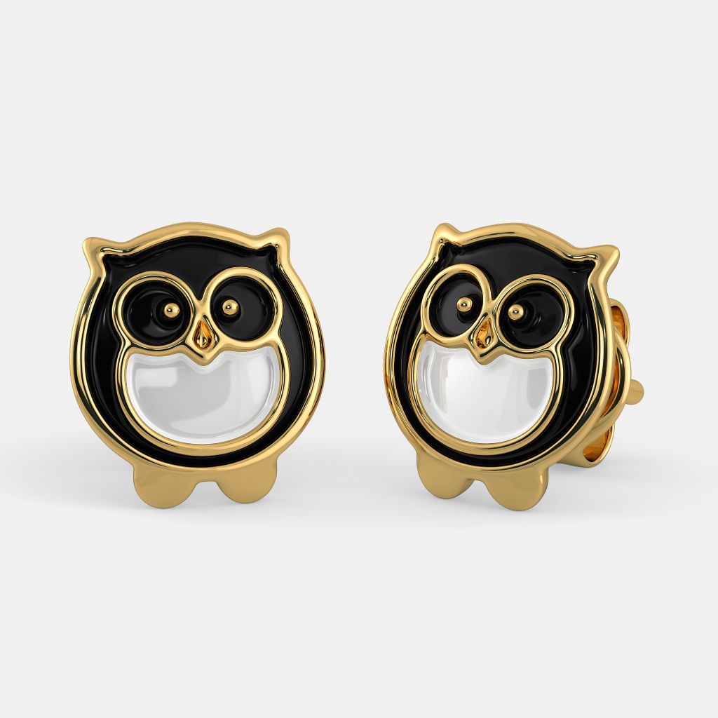 Gold clearance owl earrings