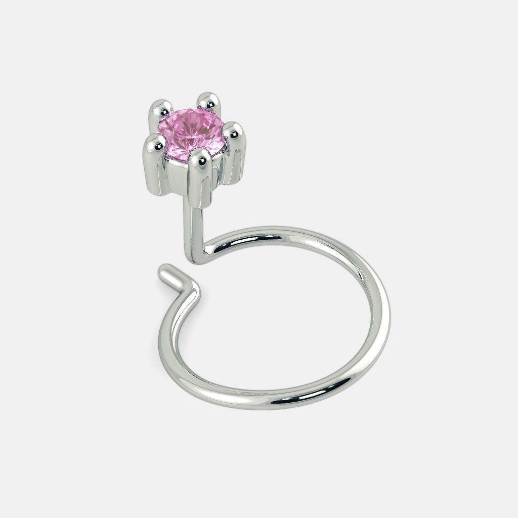 The Peony Nose Pin BlueStone