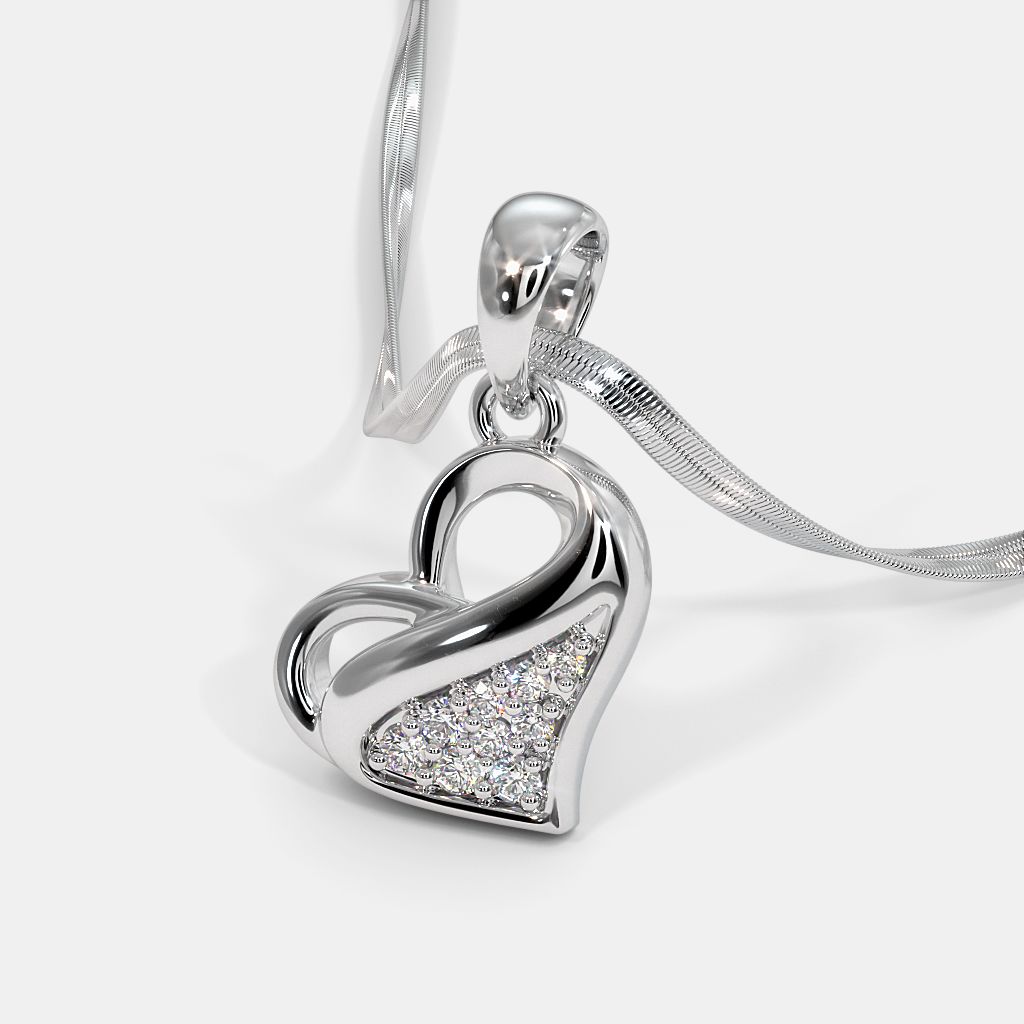 Platinum heart pendant store