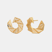 The Experimental Angular Orange Peel Earrings - thumb 1