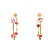 The Rosara Heart Hoop Earrings - thumb 2