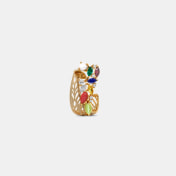 The Navani J Hoop Navaratna Earrings - thumb 6