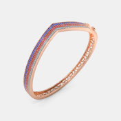 The Chevv Chevron Oval Bangle - thumb 1