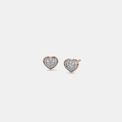 The Fiducia Heart Stud Earrings
