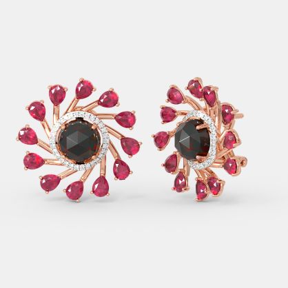 The Midnightruby Stud Earrings