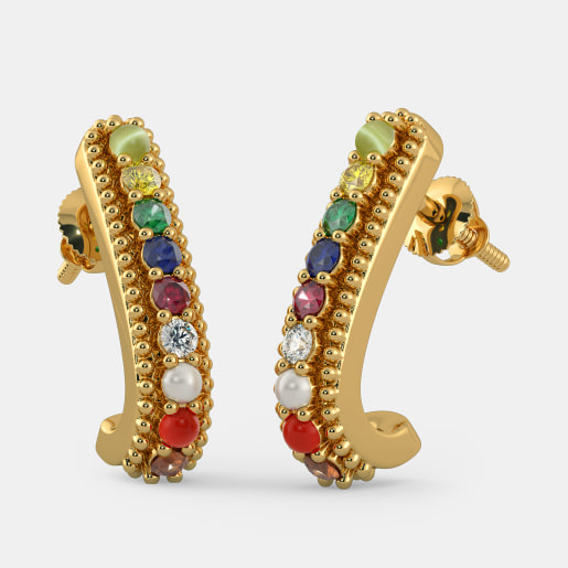 The Neer Ratna J Hoop Earrings