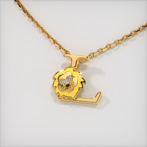 The L for Lion Necklace for Kids