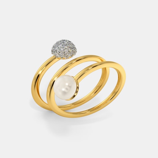 The Pearly Spiral Ring