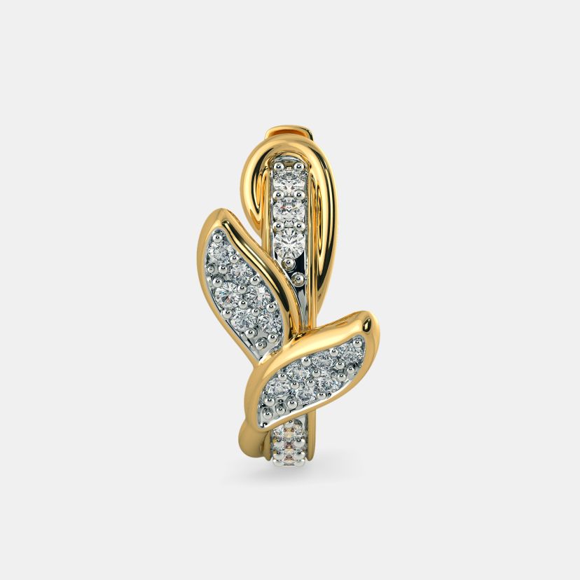 The Liana Leaf Huggie Earrings - image 7