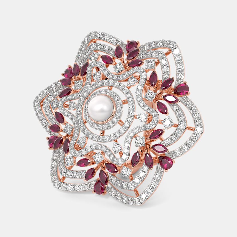 The Crimson Carousel Cocktail Ring - image 1