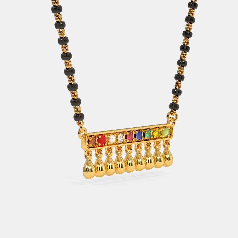 The Mythili Navaratna Mangalsutra Pendant - image 6