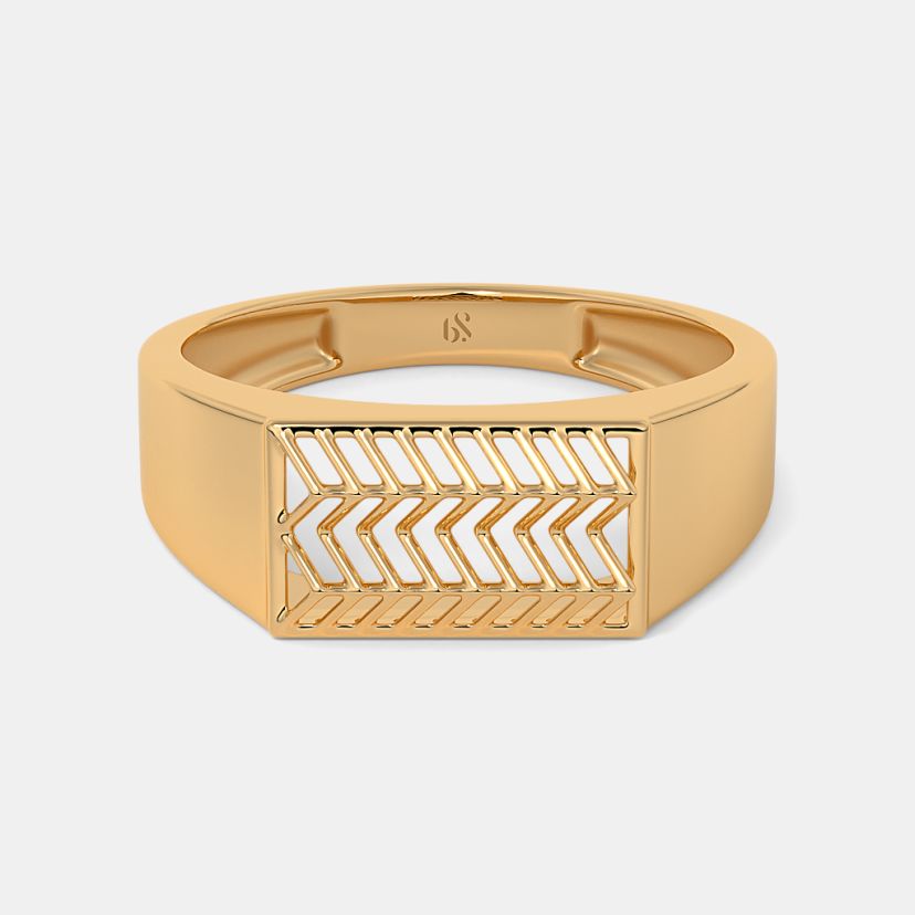 The Diagonally Angled Signet Ring For Him - image 5