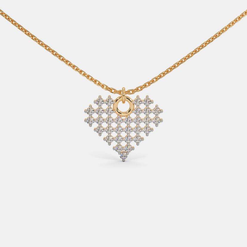 The Pixelated Hearts Pendant Necklace - image 4