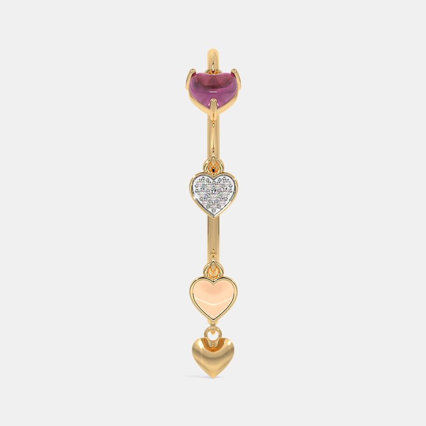 The Marillesse Heart Dangle Hoop Earrings - image 6