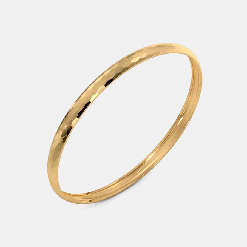 The Helie Textured Round Bangle - image 1