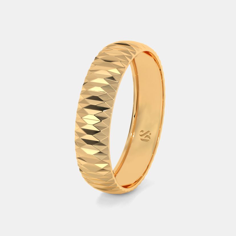 The Tesni Textured Band Ring For Him - image 1
