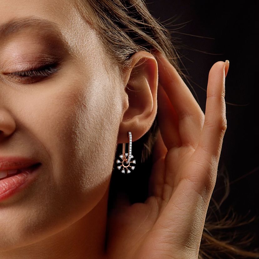 The Bloom Spin Dangle Hoop Earrings - image 3