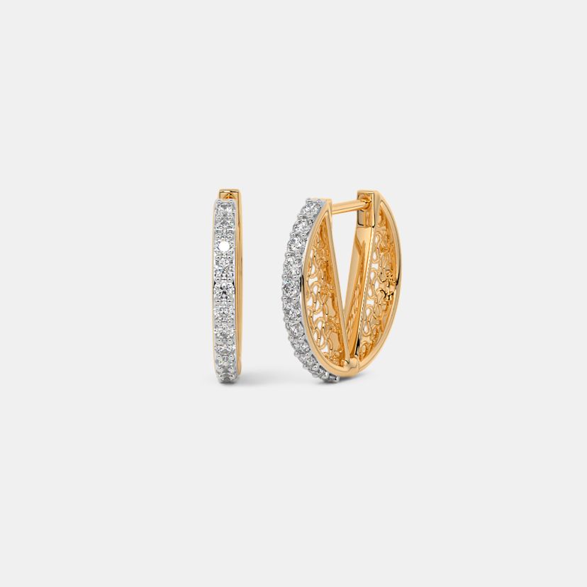 The Hidden Lace Huggie Earrings - image 1