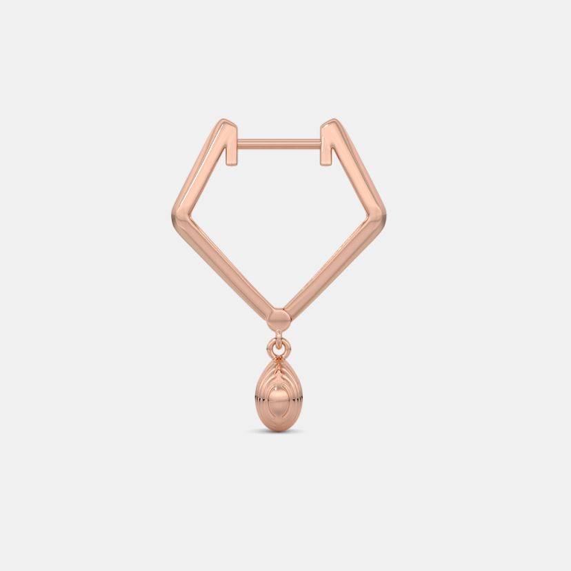 The Stamp Drop Huggie Earrings - image 8