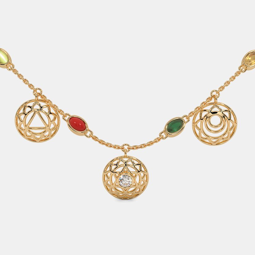 The Saptara Navaratna Station Necklace - image 4