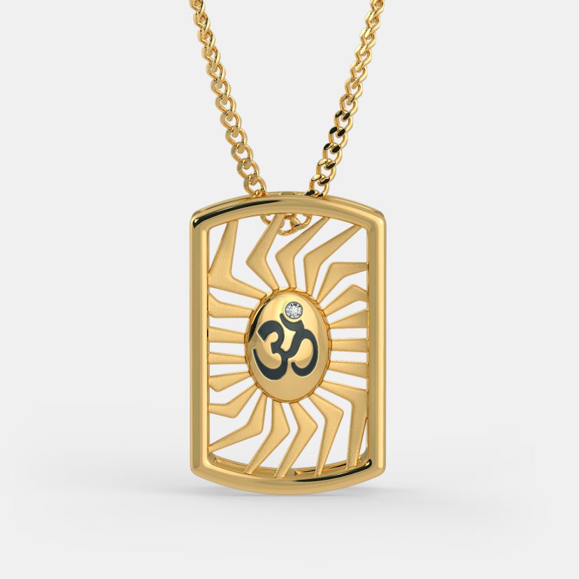The Om Sutra Pendant - Side View 2