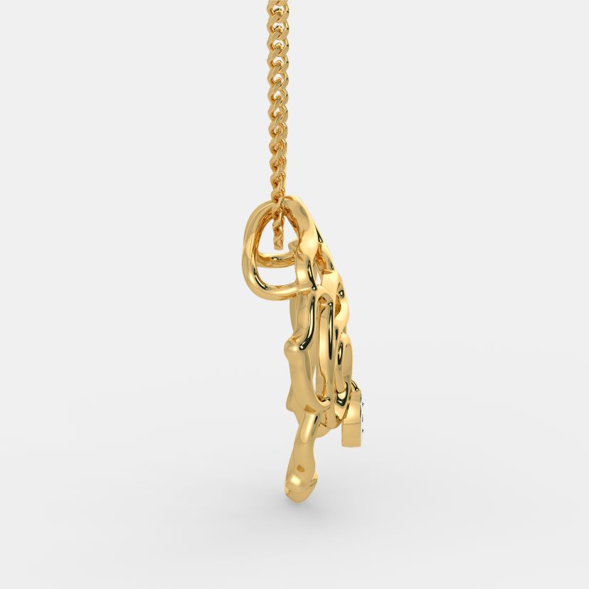 The Zinnia Pendant - Side View 1