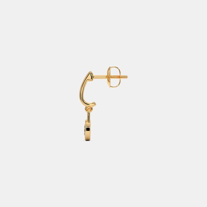 The Aarna Lock J Hoop Earrings - image 5