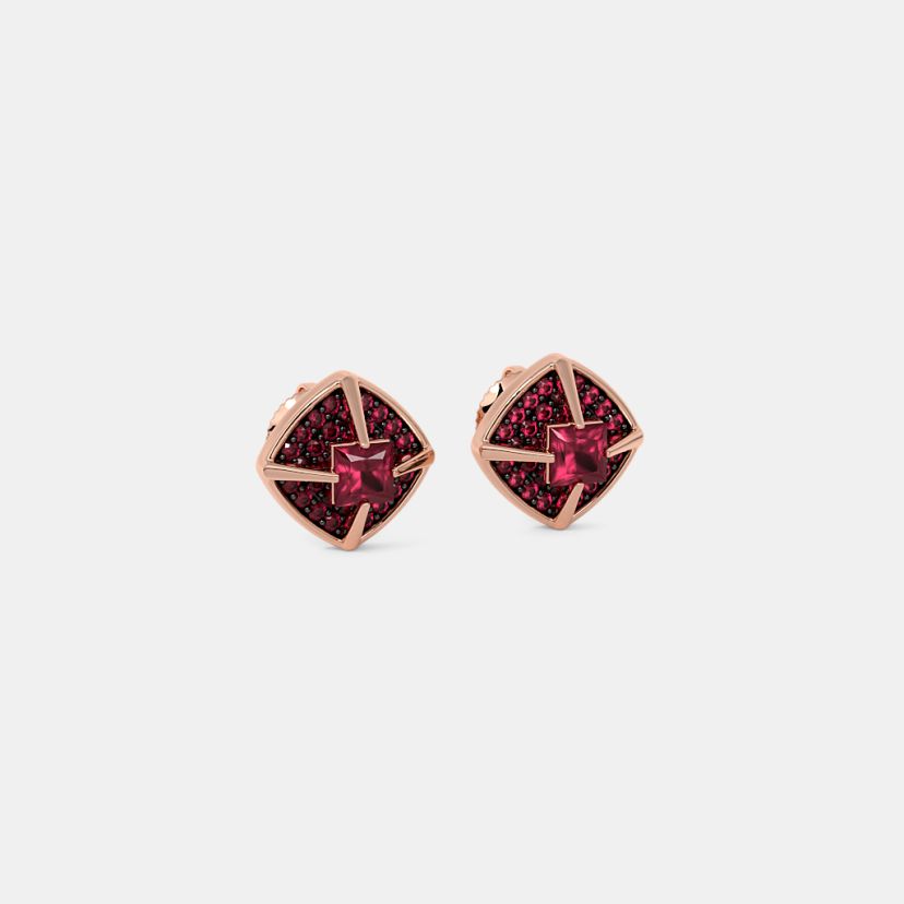 The Deepred Stud Earrings - image 4