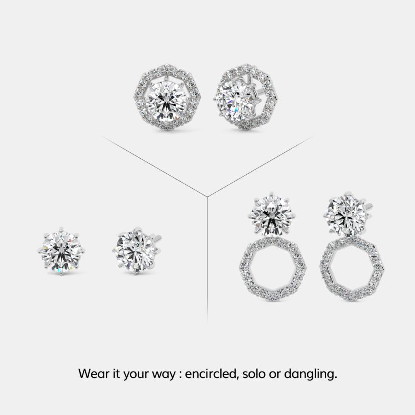 The Eclat Solitaire Stud Earrings - image 5