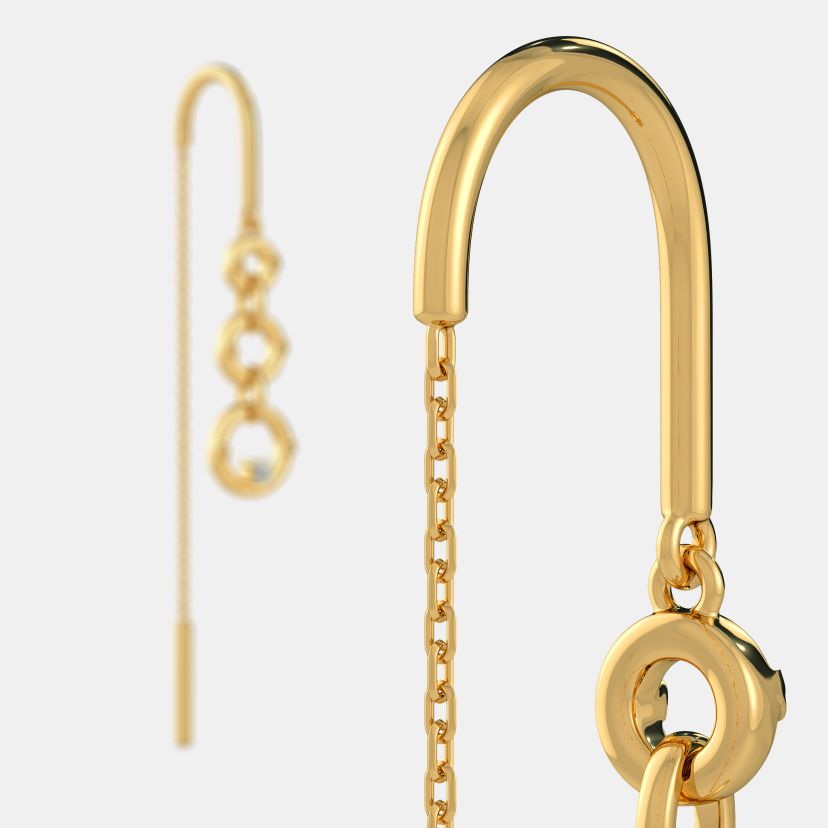 The Sleek Ringlet Sui Dhaga Earrings - image 9