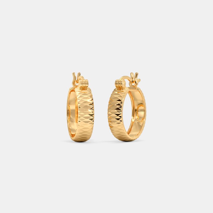 The Tesni Textured Hoop Earrings - image 1