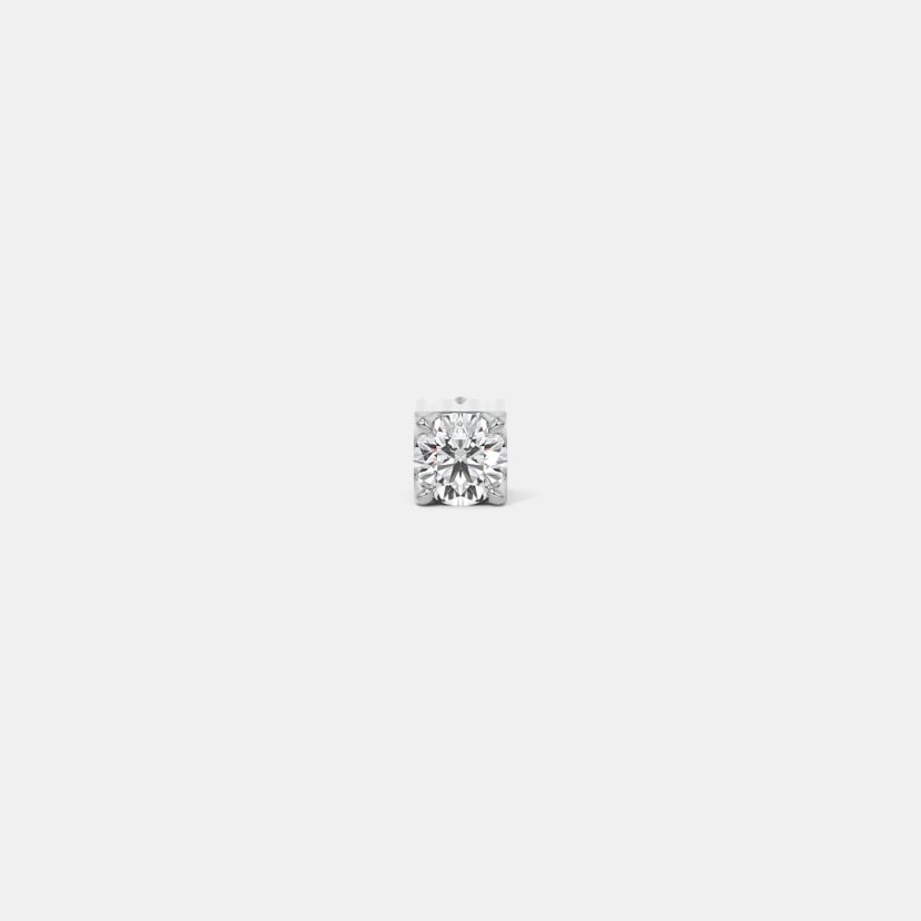The Platinum Cube Solitaire Stud For Him - image 4
