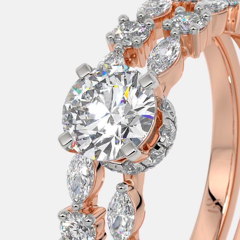The Lumiere Des Etoiles Bridal Ring Set - image 5
