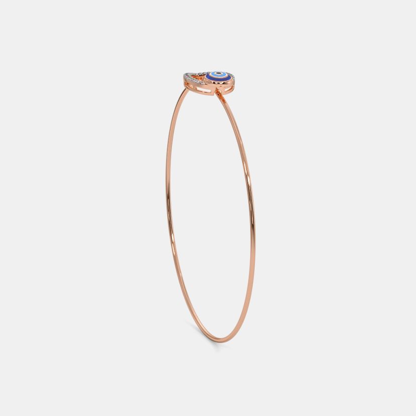 The Pear Evil Eye Toggle Bangle - Angle View 2