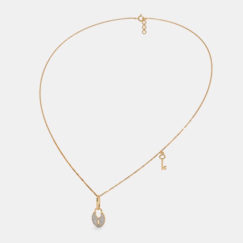 The Lock And Key Pendant Necklace - image 3