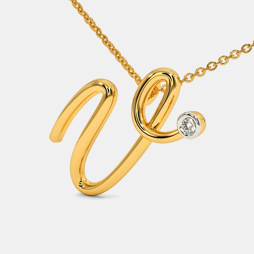 The Cursive V Necklace - image 1
