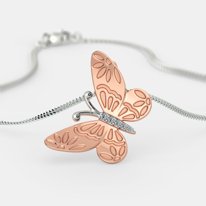 Buy Butterfly Pendants Designs Online BlueStone India s 1 Online Jewellery Brand
