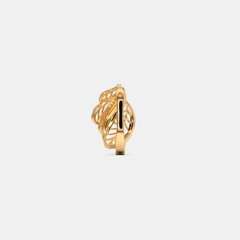 The Feuille Huggie Earrings - image 6